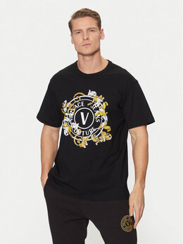 Versace Jeans Couture: Чёрная футболка 