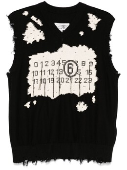 MM6 Maison Margiela: Чёрная футболка 