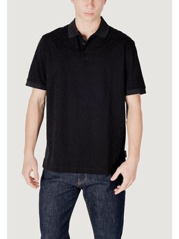 Armani Exchange: Чёрная рубашка 