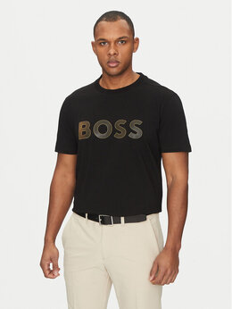 BOSS: Чёрная футболка 