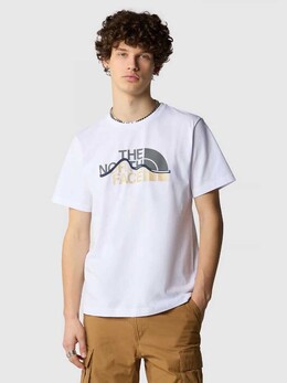 The North Face: Белая футболка  Mountain Line