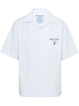 Prada: Рубашка в полоску 