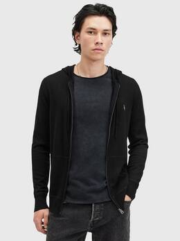 Allsaints: Толстовка  Mode с капюшоном