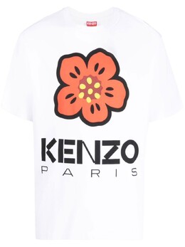 Kenzo: Футболка с цветочным принтом 