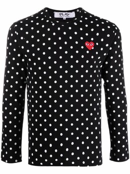 Comme Des Garçons Play: Футболка в горошек 