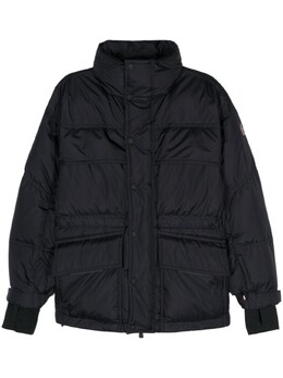 Moncler: Синий пуховик 