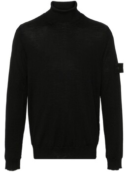 Stone Island: Чёрный свитер  Compass