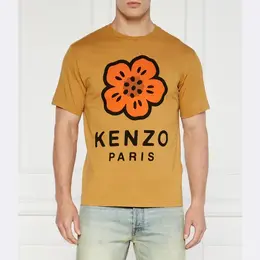 Kenzo: Оранжевая футболка 