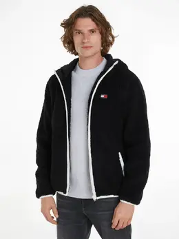 Tommy Hilfiger: Чёрная толстовка  Tommy Jeans