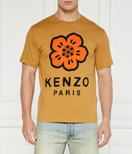 Kenzo: Оранжевая футболка 