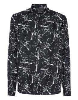 Philipp Plein: Шёлковая рубашка  Skull