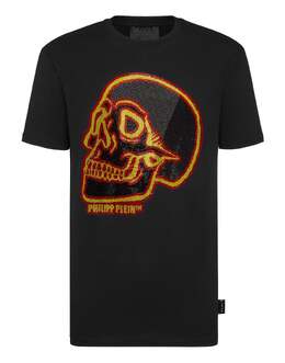 Philipp Plein: Футболка  Outline Skull со стразами