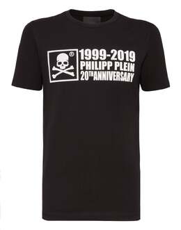Philipp Plein: Чёрная футболка  Platinum Cut