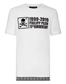 Philipp Plein: Белая футболка  Platinum Cut