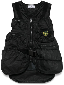 Stone Island: Чёрный жилет  Membrana