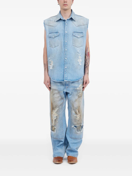 MM6 Maison Margiela: Рубашка без рукава 