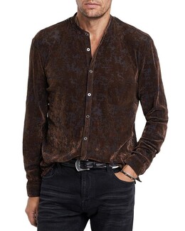 John Varvatos: Рубашка из велюра 