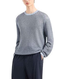 Emporio Armani: Двухцветный свитер 