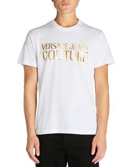 Versace Jeans Couture: Белая футболка 