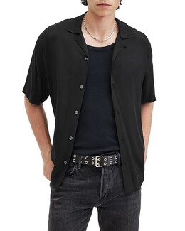 Allsaints: Чёрная рубашка 