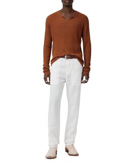 John Varvatos: Свитер с v-образным вырезом 