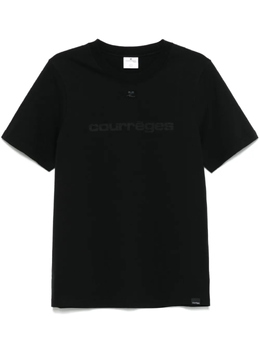 Courreges: Чёрная футболка 