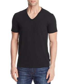 John Varvatos: Футболка с v-образным вырезом 