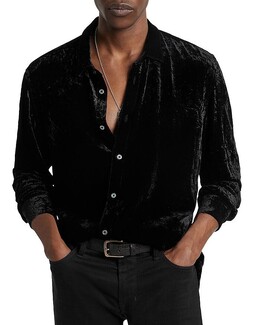 John Varvatos: Бархатная рубашка 