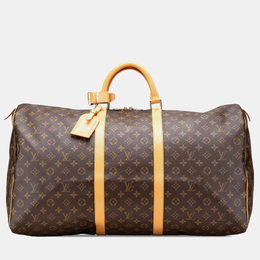 Louis Vuitton: Коричневая дорожная сумка  Keepall