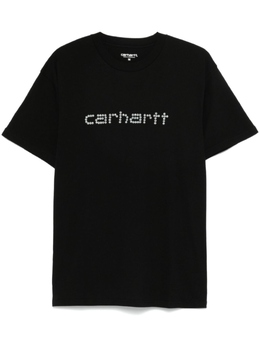 Carhartt WIP: Чёрная футболка  Script