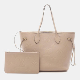 Louis Vuitton: Бежевая сумка-шоппер  Neverfull MM
