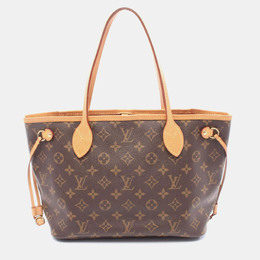 Louis Vuitton: Коричневая сумка-шоппер  Neverfull