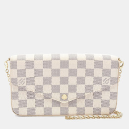 Louis Vuitton: Белая сумка  Pochette