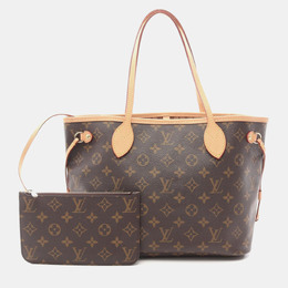 Louis Vuitton: Коричневая сумка-шоппер  Neverfull