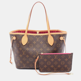 Louis Vuitton: Коричневая сумка-шоппер  Neverfull