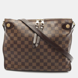 Louis Vuitton: Коричневая сумка через плечо 