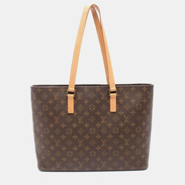 Louis Vuitton: Коричневая сумка-шоппер 