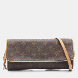 Louis Vuitton: Коричневая сумка через плечо  Pochette