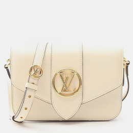 Louis Vuitton: Бежевая сумка через плечо  Pont Neuf