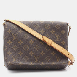 Louis Vuitton: Коричневая сумка через плечо  Musette