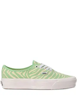 Vans: Зелёные кроссовки  Authentic