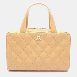 Chanel: Бежевая сумка-шоппер 