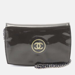 Chanel: Зелёная сумка через плечо 