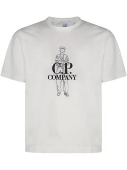 C.P. Company: Белая футболка 