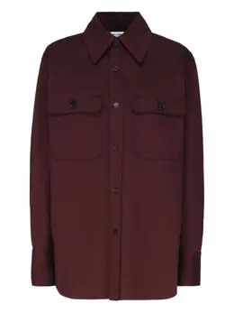 Saint Laurent: Рубашка с длинным рукавом 