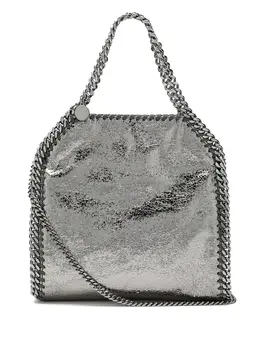 Stella McCartney: Серебристая сумка-шоппер  Falabella