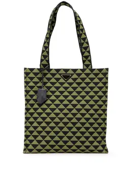 Prada Pre-Owned: Зелёная сумка-шоппер 