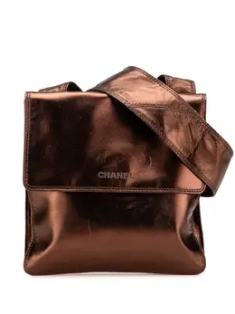 CHANEL Pre-Owned: Коричневая сумка через плечо 