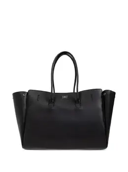 Balenciaga: Чёрная сумка-шоппер 