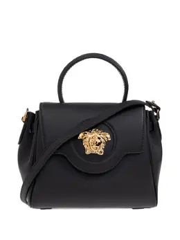Versace: Чёрная сумка на руку  Medusa Head